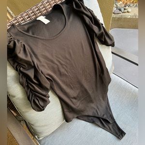 Black bodysuit ribbed